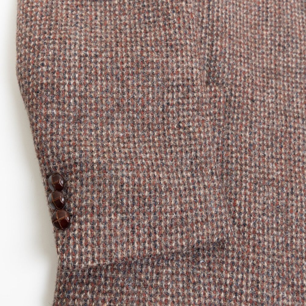 Vintage Harris Tweed Brown Wool Blazer 40R Handwoven Scotland - Picture 7 of 15